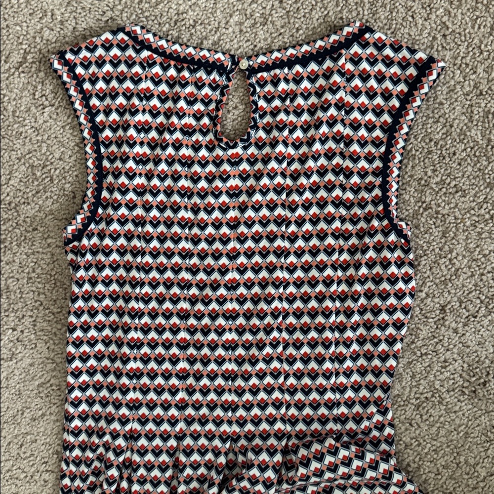 Max Studio Geometric Pattern Dress - Red, White, and Blue - Picture 3 of 3
